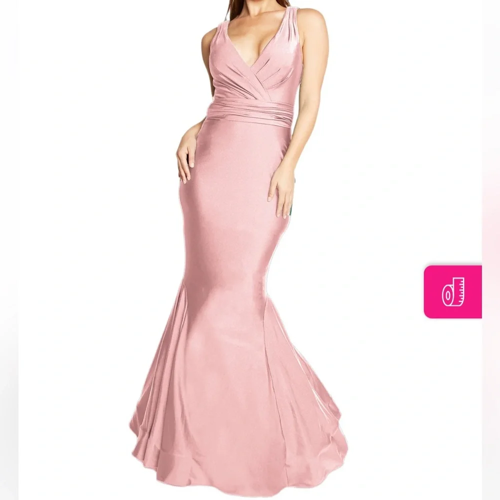 BARI JAY PINK ROSE DRESS - Picture 1 of 10